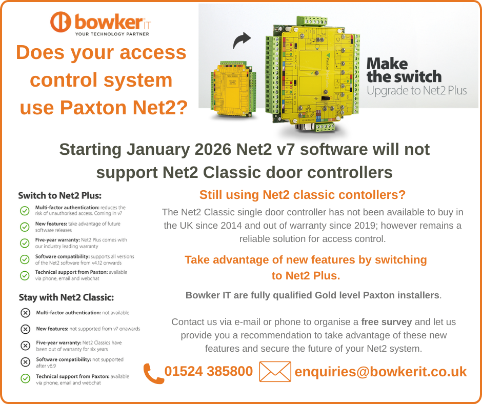 Do you use paxton net2 2